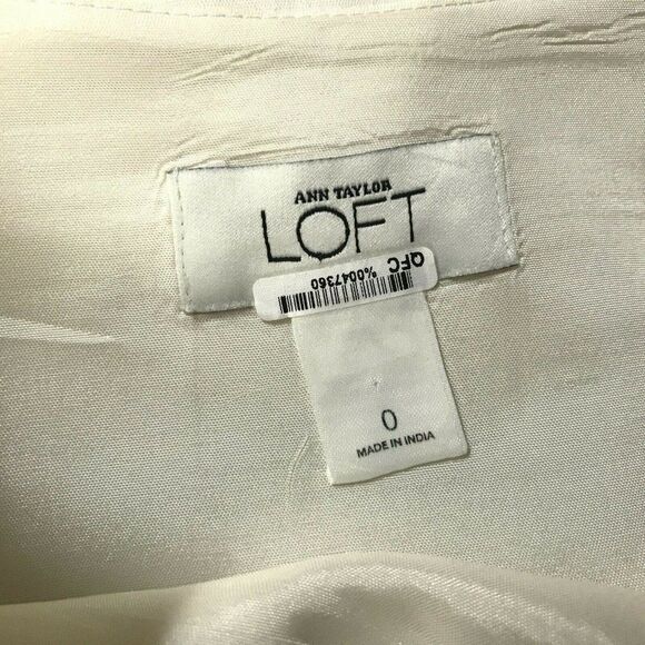 Ann Taylor Loft Linen Sleeveless Top Sz XS Empire Brown Crochet Lace Detail - Picture 4 of 6